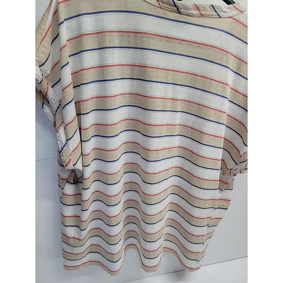 Vintage 70/80s Womens Allana‎ Cap Sleeve Striped Shirt Size 44 USA - Picture 11 of 16